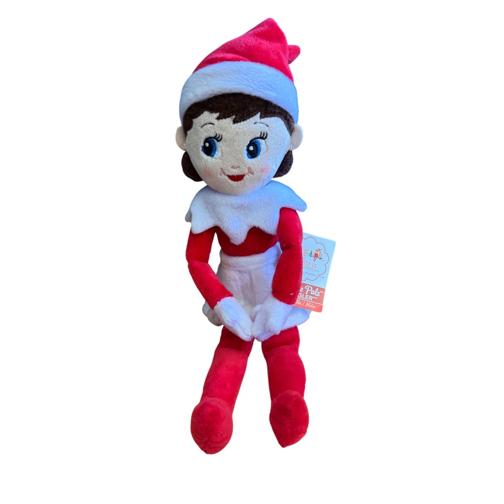 Elf on the Shelf Plushee Pals Snuggler Girl Red White Holiday Plush 14 Inch NWT